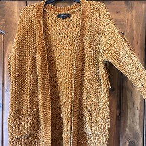 Burnt Orange/Yellow Color Cardigan